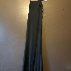 La Famme One-Shoulder Jersey Gown